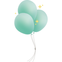 Green Balloons PNG Illustrations