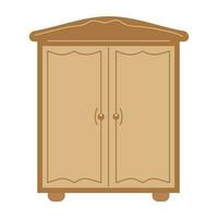 Storage furniture set in the living room. vector