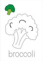 Broccoli Trace and Color vector