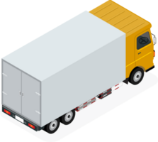 Cargo Truck transportation. Commercial transport. Flat 3d isometric png