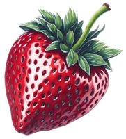 Watercolor strawberry isolated. AI Generative png