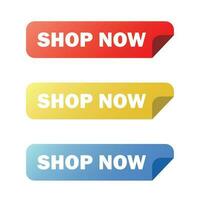 shop now banner design. sale promotion sign and symbol. vector
