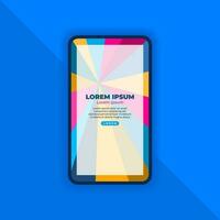 Abstract Geometric Background for Mobile Landing Page vector