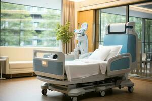 Care robot in the intelligent hospital photo