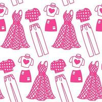 Pink seamless pattern. Vector artwork featuring a delightful pink-themed design, perfect for fashion, textiles, and girly-themed projects