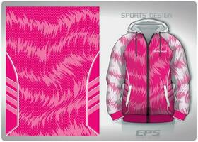 Vector sports shirt background image.swaying and white-pink spots pattern design, illustration, textile background for sports long sleeve hoodie, jersey hoodie