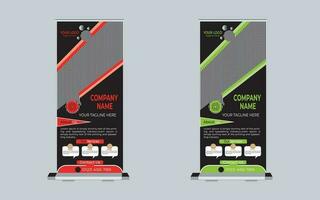 Roll up banner vector template design