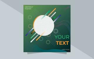 Stylish modern poster design with image space vector