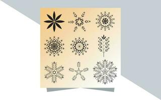 Snowflake christmas and new year seamless pattern. vector illustration