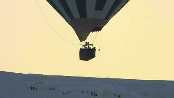 Hot Air Balloons in White Travertines of Pamukkale, a Touristic Natural World Heritage Site video
