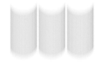 Vector black and white halftone dots curved gradient pattern texture isolated on white background Curve dotted spots halftone circle dot blot  texture collection