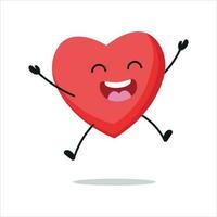 heart jump in the air vector illustration