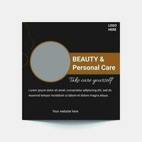 Beauty Center Makeup Social media post Banner or Square Flyer Template Design vector