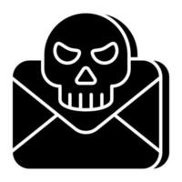 editable diseño icono de correo hackear vector