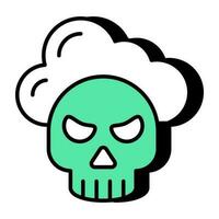 prima descargar icono de nube hackear vector