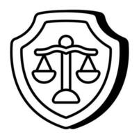 Premium download icon of law security vector