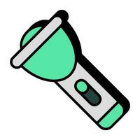 A flat design icon of torch vector