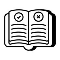 Perfecto diseño icono de reglas libro vector