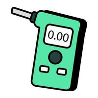 Editable design icon of breathalyzer vector