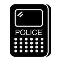 un único diseño icono de policía teléfono vector