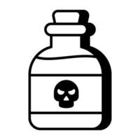 Conceptual flat design icon of poison vector