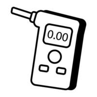 Editable design icon of breathalyzer vector