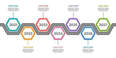 Timeline infographic design template. Milestone, Roadmap, Planning. Report and Information. Business Presentation. Vector illustration.