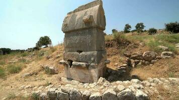 Old Historical Stone Lycian Tomb of Ancient Civilization City Before Christ video