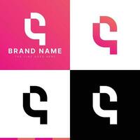 moderno sencillo inicial letra sol logo. degradado rosado negro vector logo. plano vector logo diseño modelo.