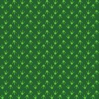 Frog Footprints Green pattern. Vector pattern.