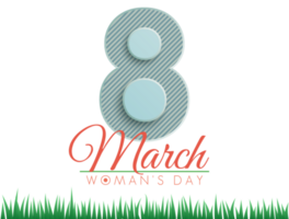 8 maart groet kaart voor Internationale vrouwen dag png