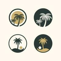 Palm logo design vector collection with unique idea