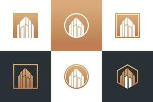 Building logo design vector collection with unique element idea