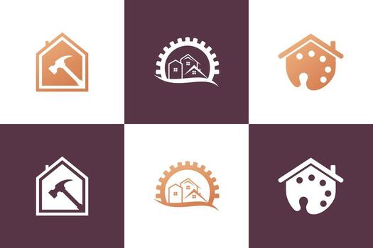 Building logo design vector collection with unique element idea