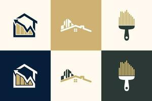 Building logo design vector collection with creative unique element idea