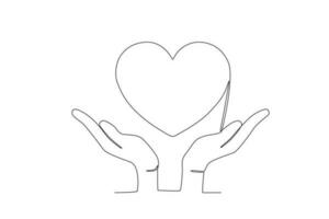 Illustration of hands protecting the heart vector