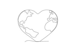 A heart and the world within it vector