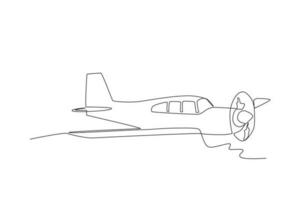 A plane with a propeller in front of it vector