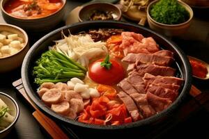 sukiyaki japanese Food Photography AI Generated photo