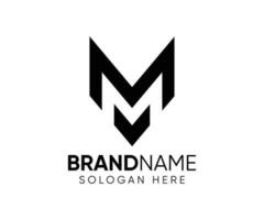 M logo design vector template