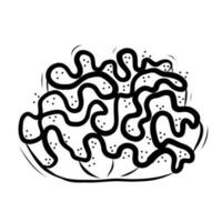 Wavy Coral Vector Illustration in Doodle Style