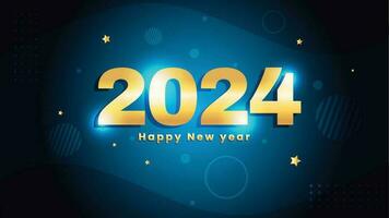 Happy New Year 2024 Background Design Template vector