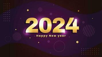 Happy New Year 2024 Background Design Template vector