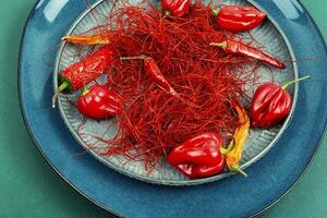 Hot red pepper spice. photo