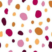 Pattern with oval chips or spots in retro colors vector