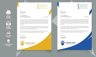 Creative and modern corporate business latterhead a4 layout template design vector