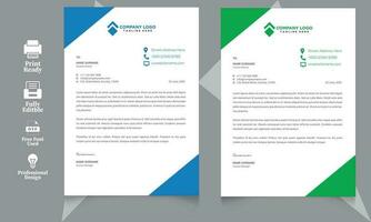 Creative and modern corporate business latterhead a4 layout template design vector