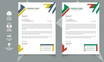 Creative and modern corporate business latterhead a4 layout template design vector