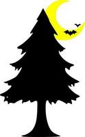 dark tree icon vector