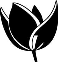 black tulip flower vector